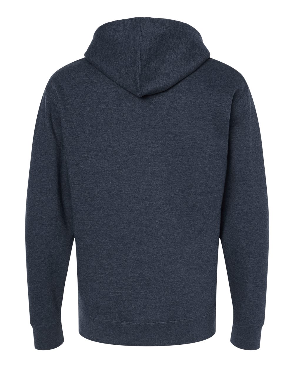 Unisex Midweight Full-Zip Hooded Sweatshirt - Back - B20176632 - Classic Navy Heather