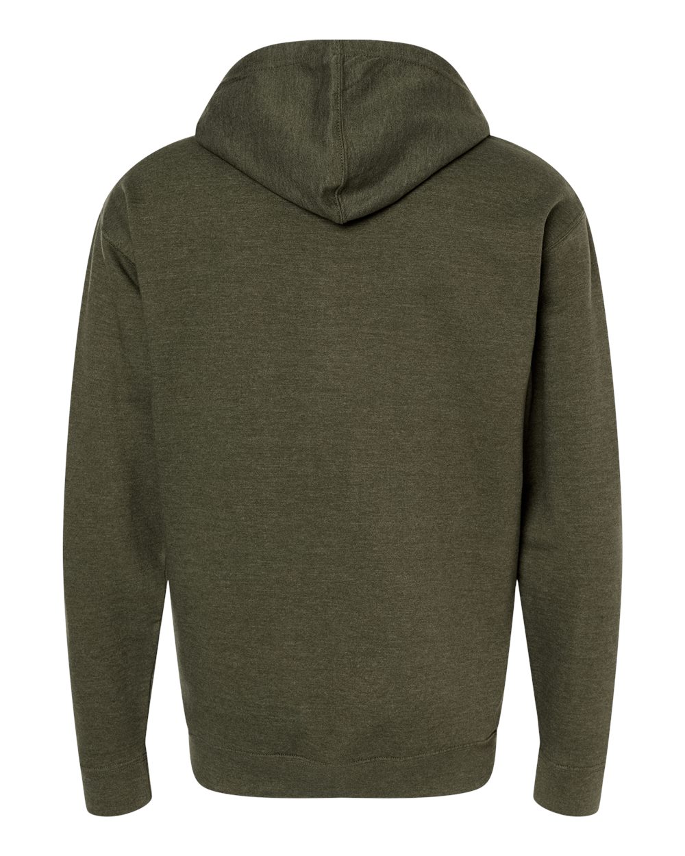 Unisex Midweight Full-Zip Hooded Sweatshirt - Back - B20176642 - Army Heather