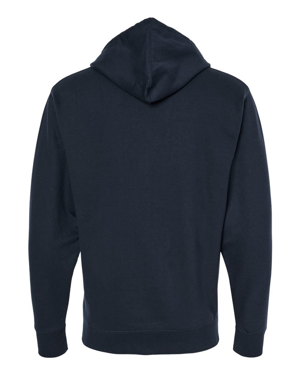 Unisex Midweight Full-Zip Hooded Sweatshirt - Back - B20176652 - Navy