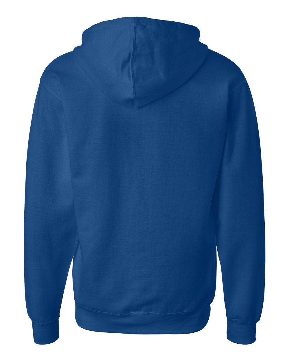 Unisex Midweight Full-Zip Hooded Sweatshirt - Back - B20176752 - Royal