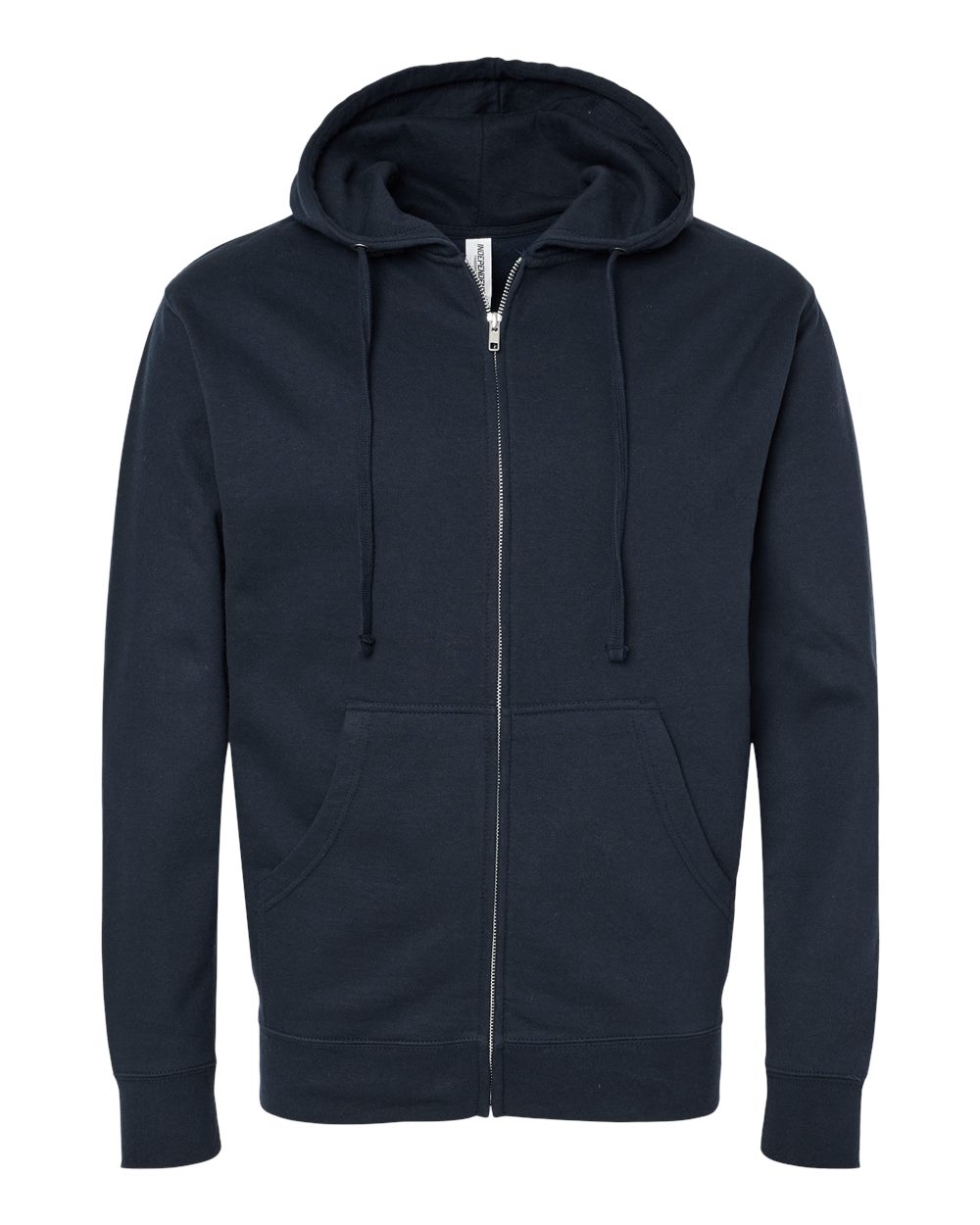 Unisex Midweight Full-Zip Hooded Sweatshirt - Front - B20176652 - Navy