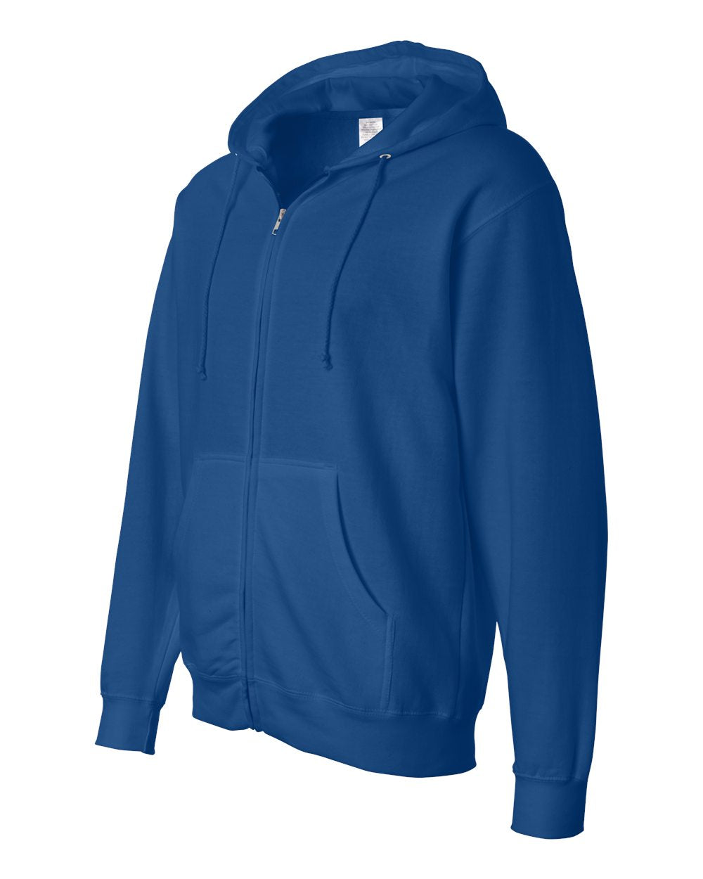 Unisex Midweight Full-Zip Hooded Sweatshirt - Side - B20176752 - Royal