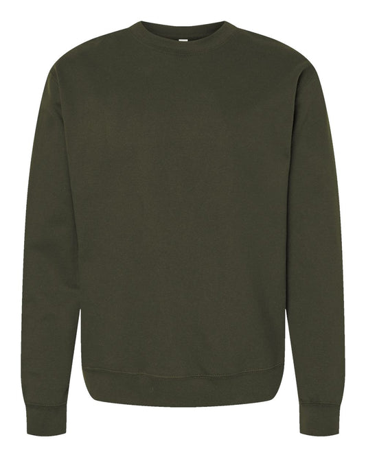 Unisex Midweight Crewneck Sweatshirt - Front - B83676562 - Army