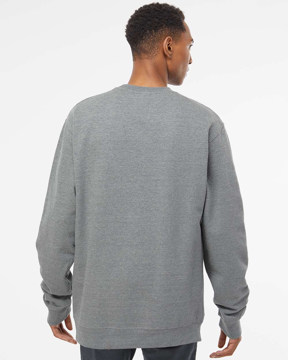 Unisex Midweight Crewneck Sweatshirt - OnModelBack - B83676362 - Gunmetal Heather