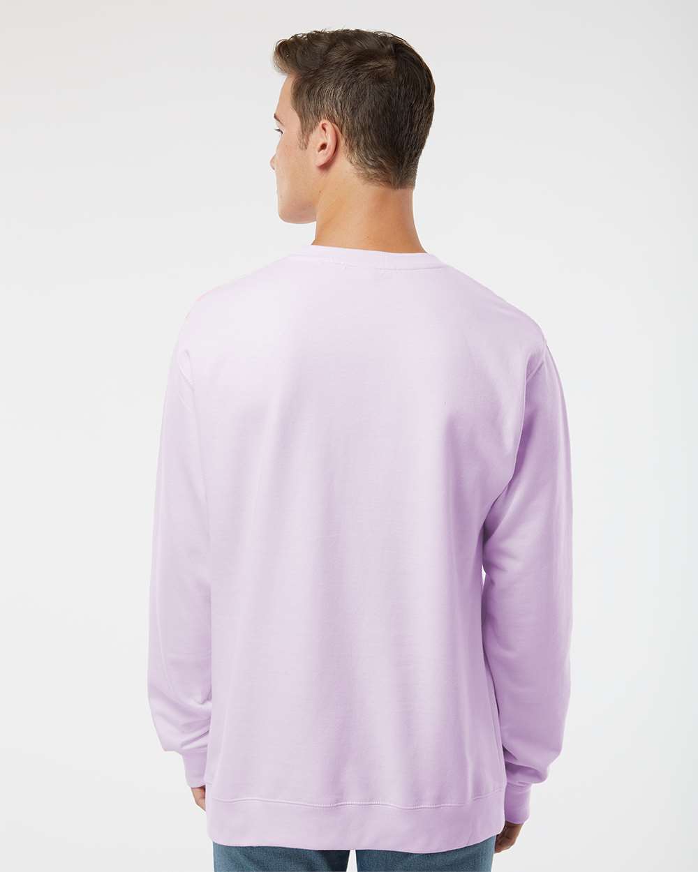 Unisex Midweight Crewneck Sweatshirt - OnModelBack - B83676682 - Lavender