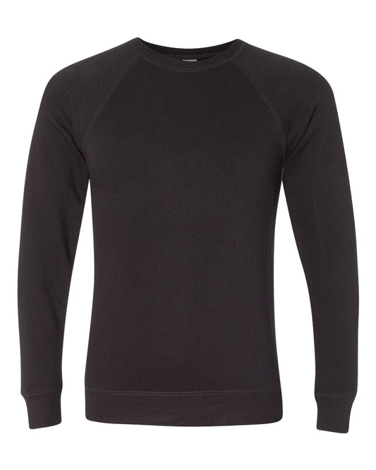 Unisex Special Blend Raglan Crewneck Sweatshirt - Front - B82576502 - Black