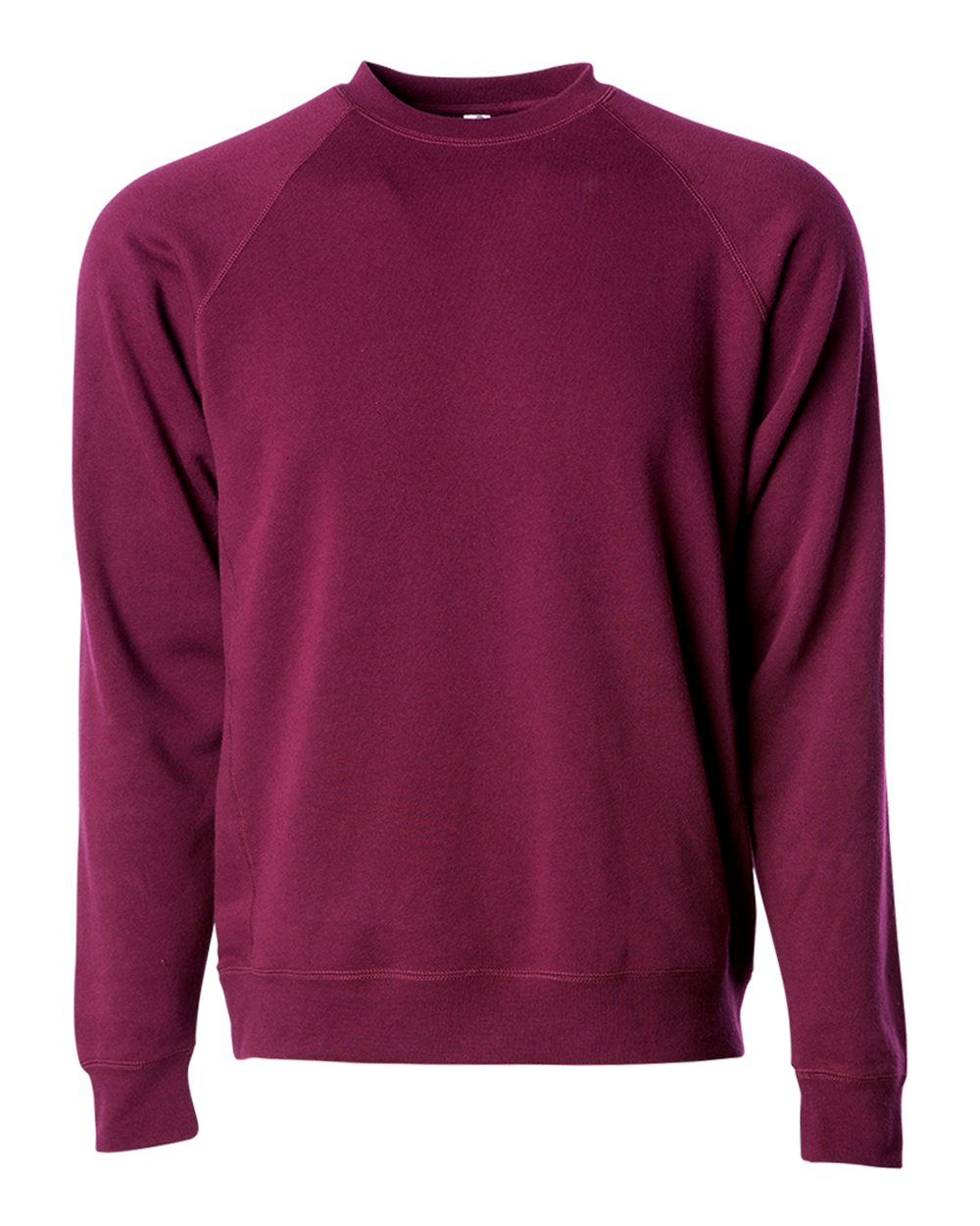 Unisex Special Blend Raglan Crewneck Sweatshirt - Front - B82576532 - Maroon