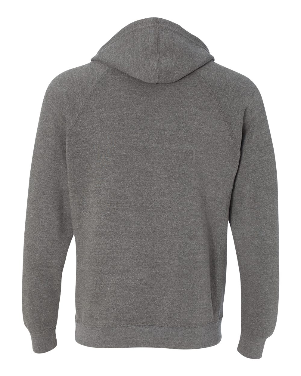 Unisex Special Blend Raglan Hooded Sweatshirt - Back - B83376352 - Nickel