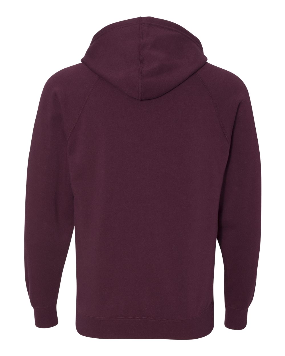 Unisex Special Blend Raglan Hooded Sweatshirt - Back - B83376532 - Maroon