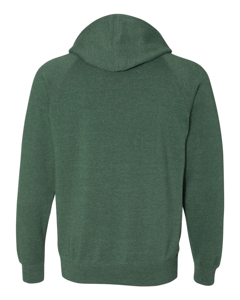Unisex Special Blend Raglan Hooded Sweatshirt - Back - B83376542 - Moss