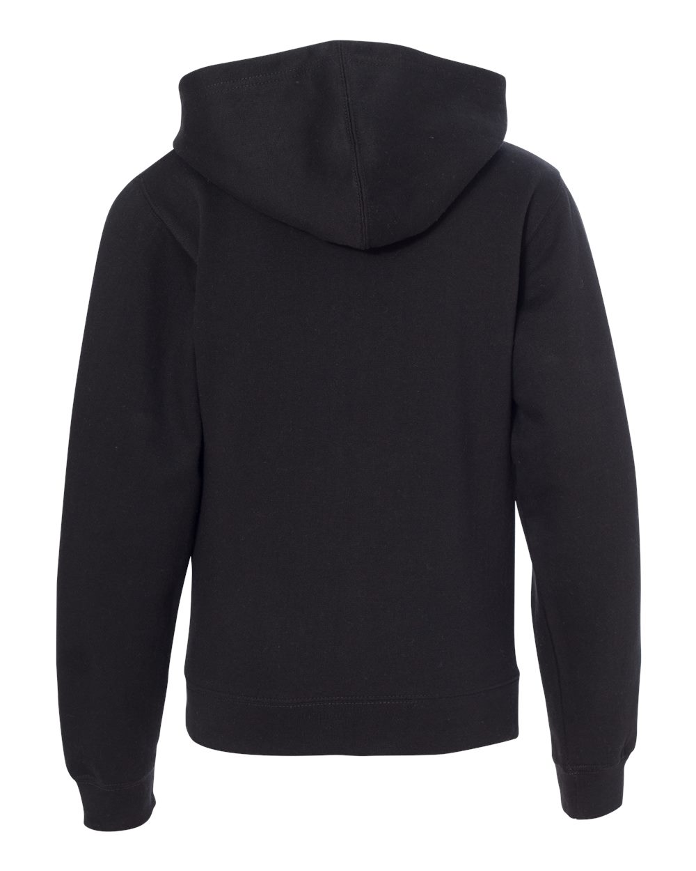 Youth Midweight Full-Zip Hooded Sweatshirt - Back - B32376503 - Black