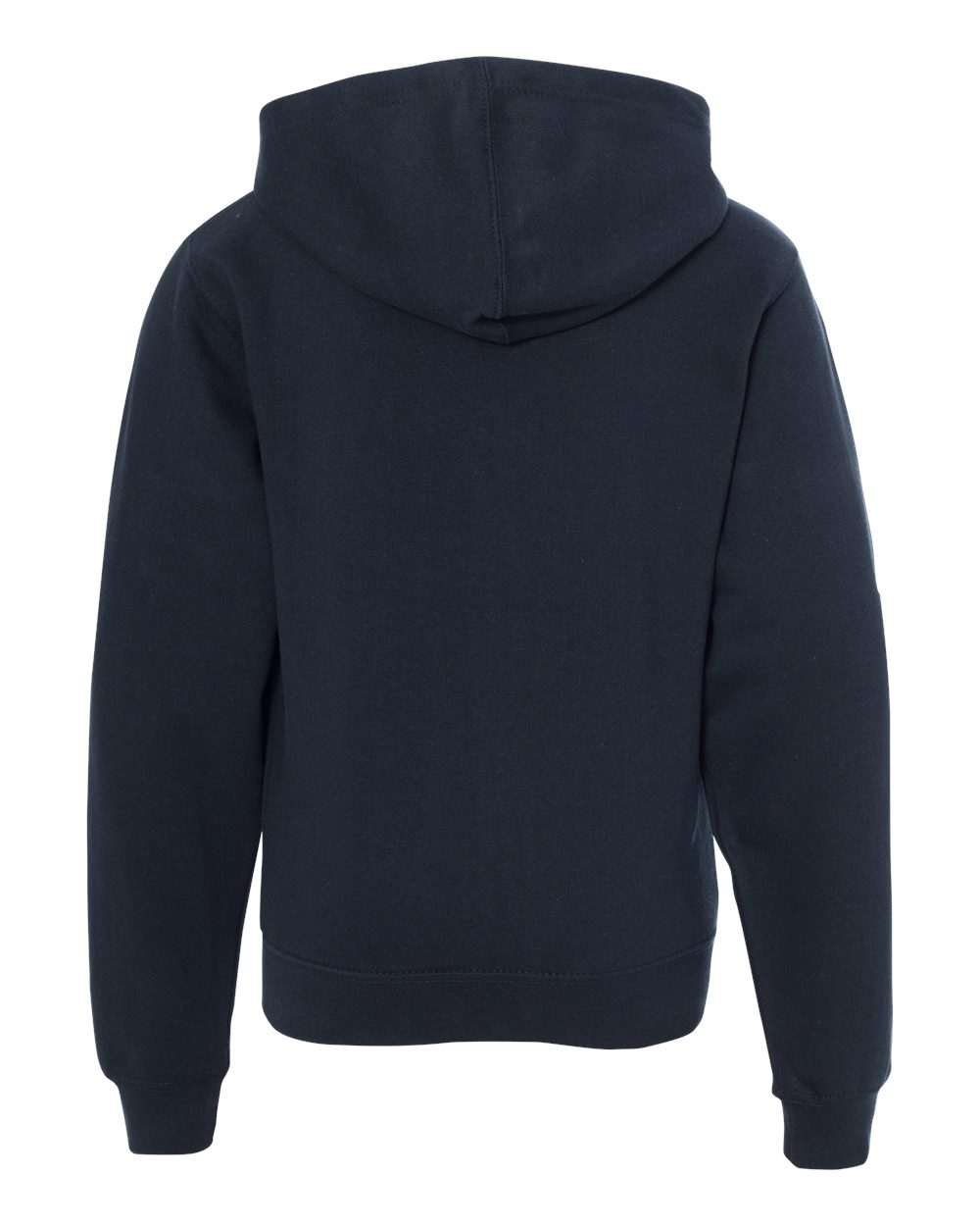 Youth Midweight Full-Zip Hooded Sweatshirt - Back - B32376653 - Navy
