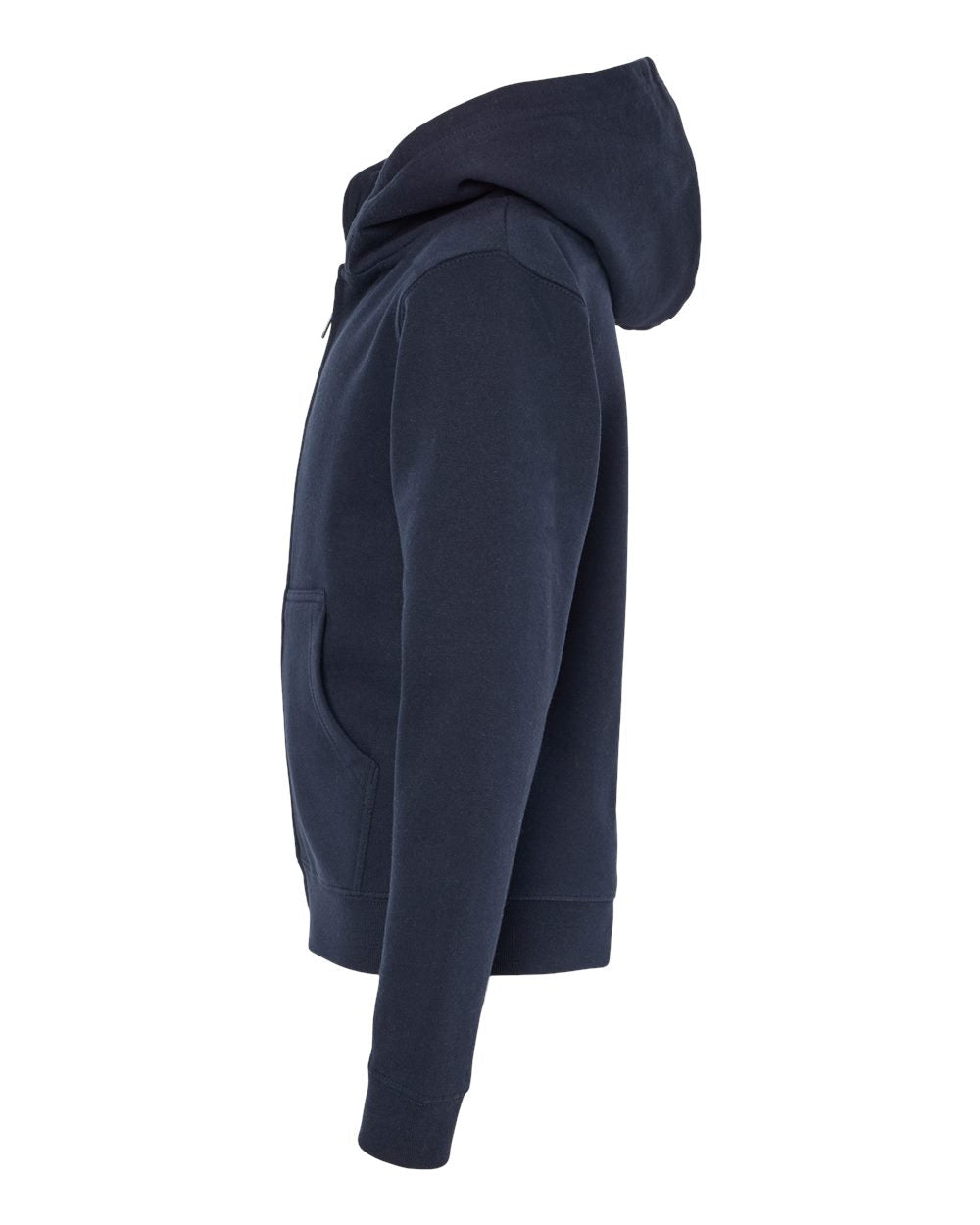 Youth Midweight Full-Zip Hooded Sweatshirt - DirectSide - B32376653 - Navy