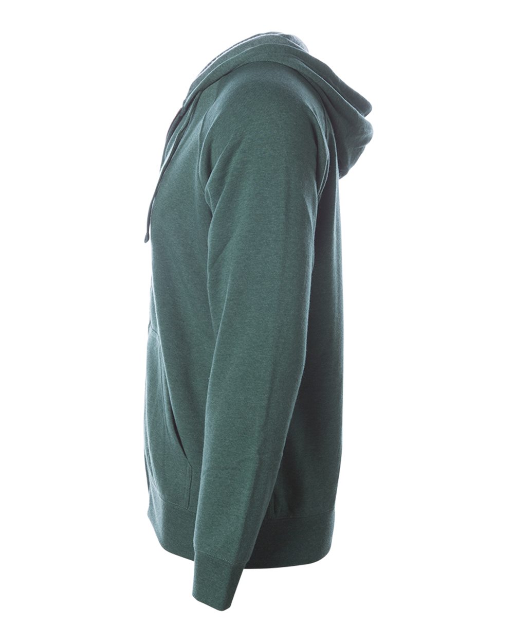 Unisex Special Blend Raglan Full-Zip Hooded Sweatshirt - Side - B81476532 - Moss
