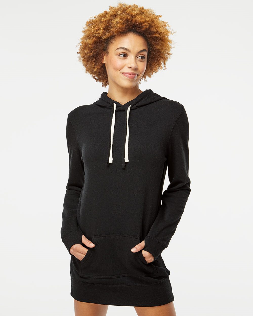 Women’s Special Blend Hooded Sweatshirt Dress - styleImage