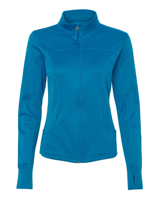 Women's Poly-Tech Full-Zip Track Jacket - Front - B23576212 - Aster Blue