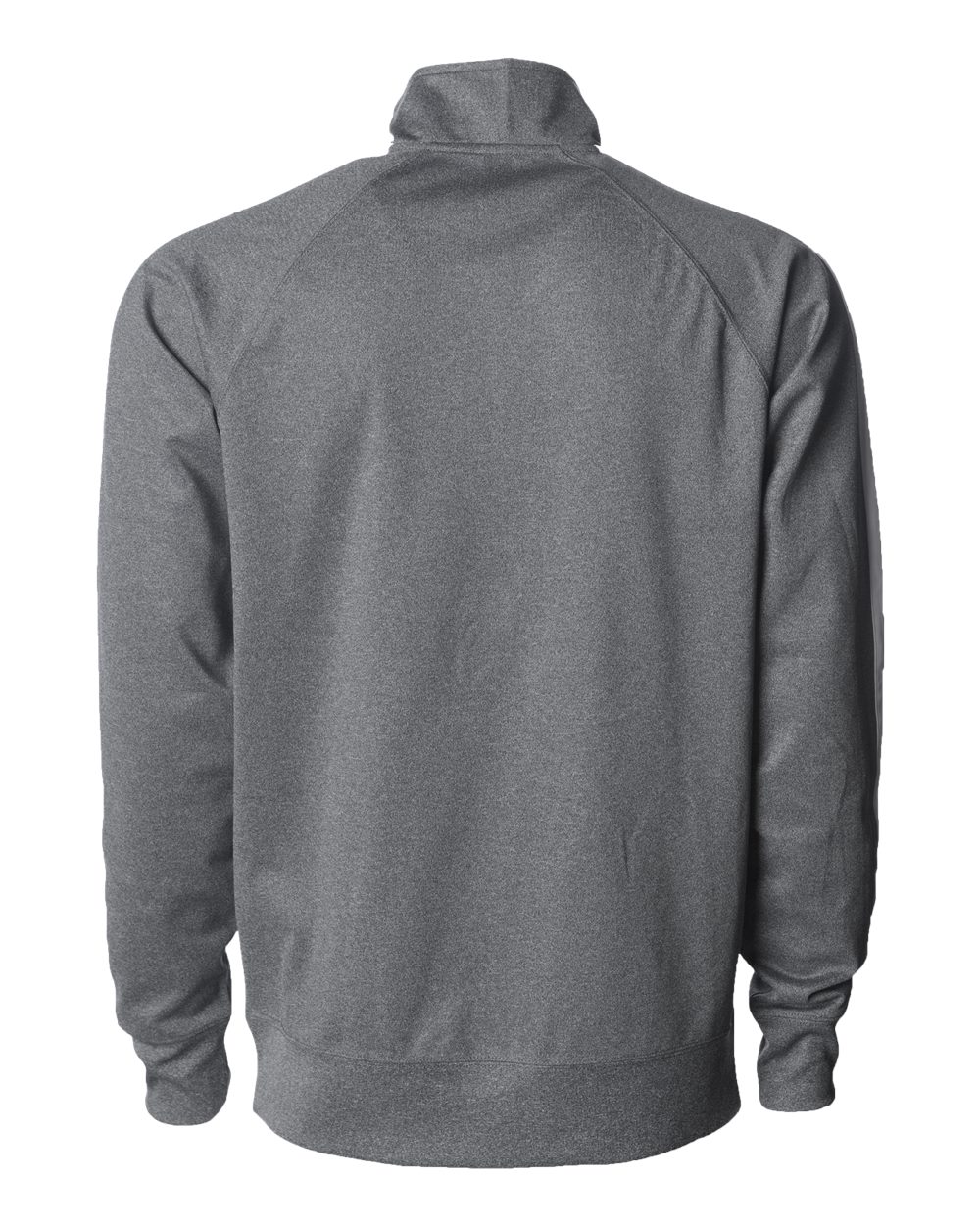 Men's Lightweight Poly-Tech Full-Zip Track Jacket - Back - B23476352 - Gunmetal Heather