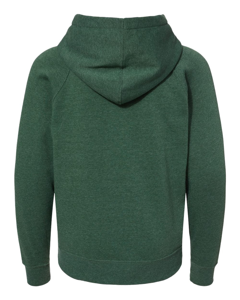 Youth Lightweight Special Blend Raglan Hooded Sweatshirt - Back - B80076172 - Moss