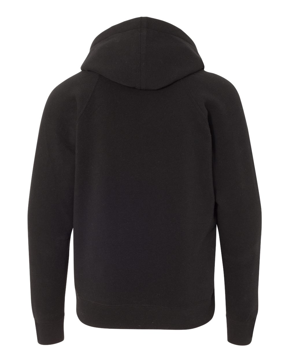 Youth Lightweight Special Blend Raglan Hooded Sweatshirt - Back - B80076502 - Black