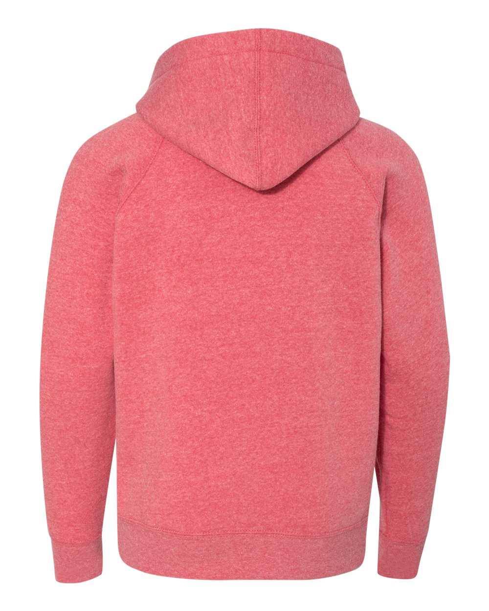 Youth Lightweight Special Blend Raglan Hooded Sweatshirt - Back - B80076712 - Pomegranate