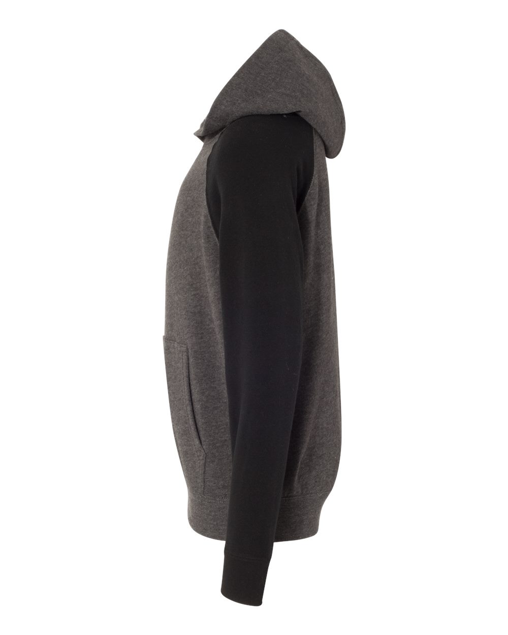 Youth Lightweight Special Blend Raglan Hooded Sweatshirt - DirectSide - B80076092 - Carbon/ Black