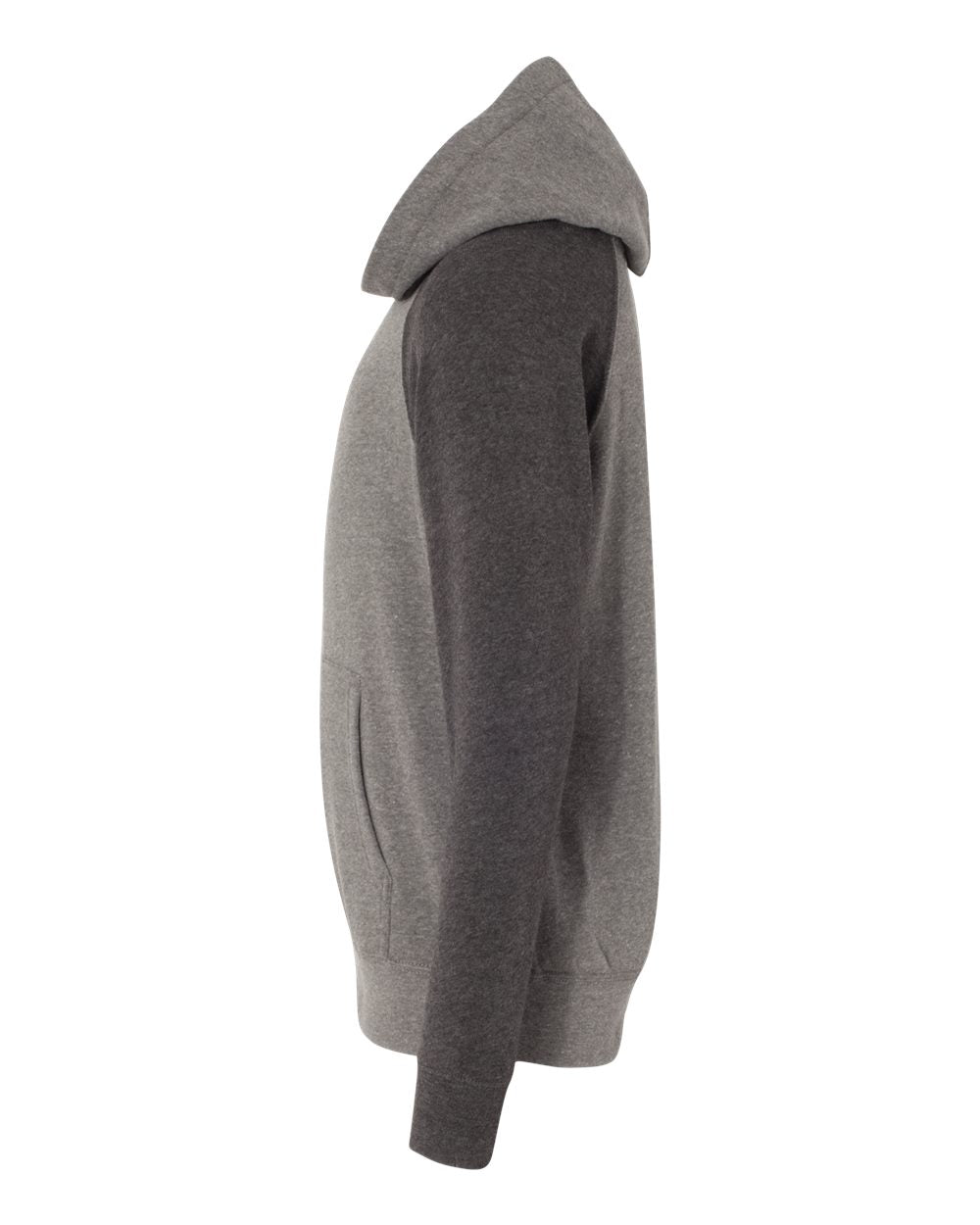 Youth Lightweight Special Blend Raglan Hooded Sweatshirt - DirectSide - B80076362 - Nickel/ Carbon
