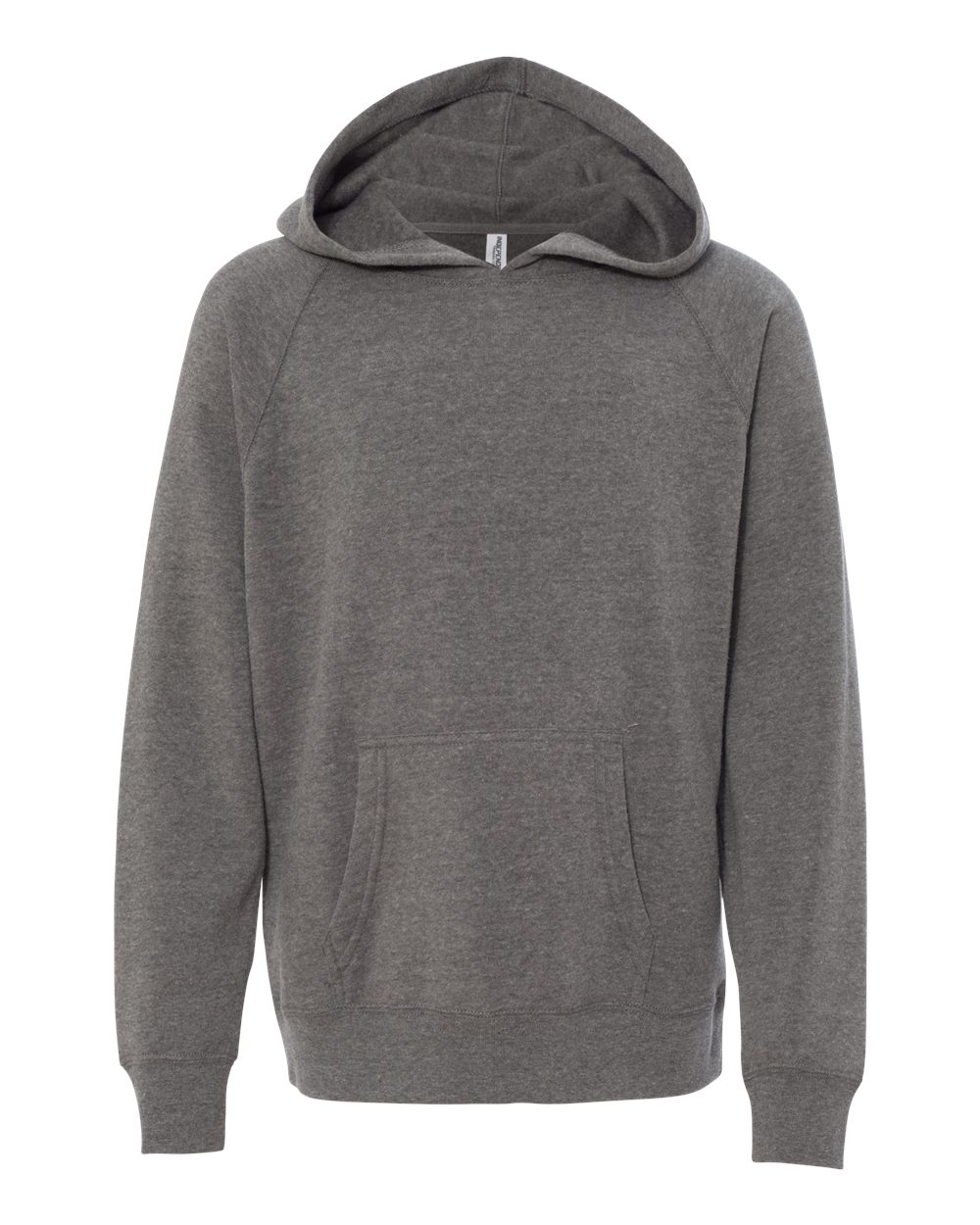 Youth Lightweight Special Blend Raglan Hooded Sweatshirt - Front - B80076352 - Nickel