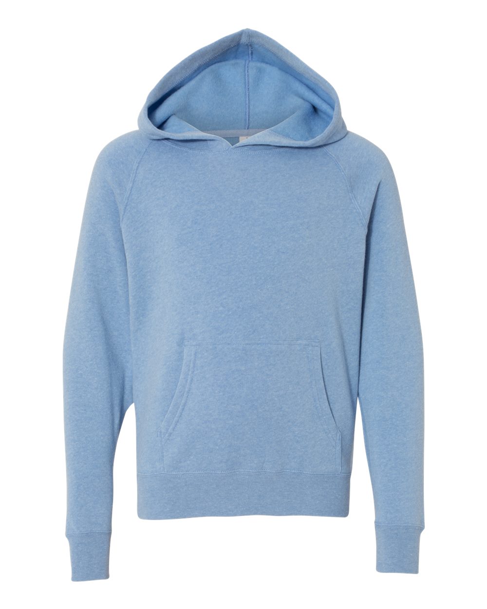 Youth Lightweight Special Blend Raglan Hooded Sweatshirt - Front - B80076682 - Pacific