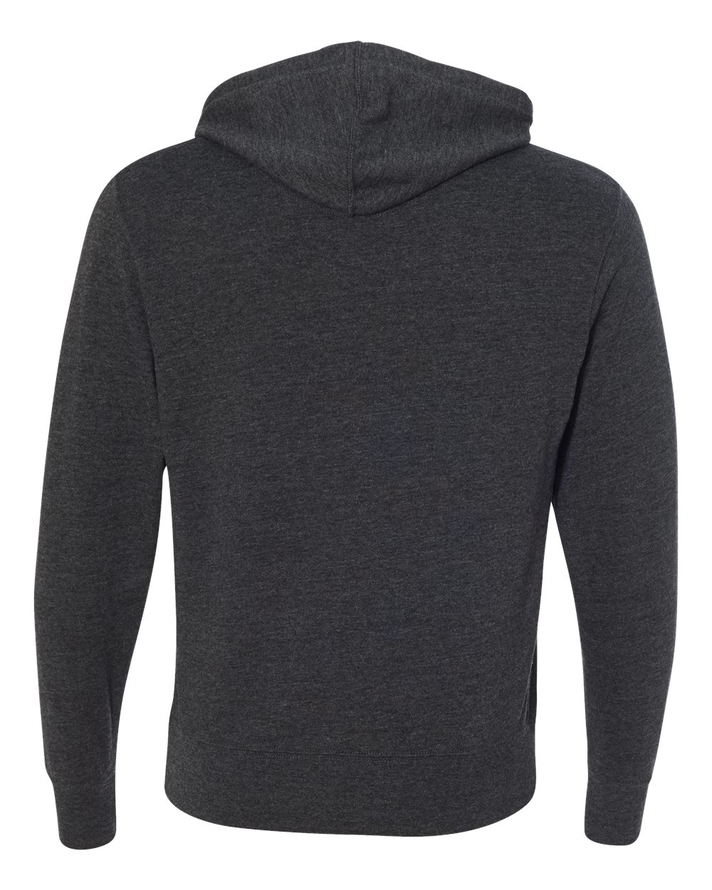 Unisex Midweight French Terry Hooded Sweatshirt - Back - B81576092 - Charcoal Heather