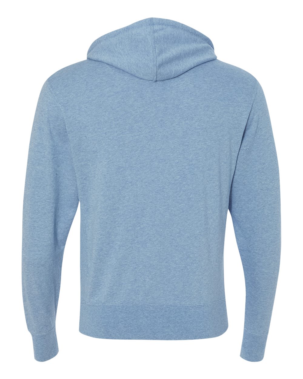 Unisex Midweight French Terry Hooded Sweatshirt - Back - B81576252 - Sky Heather