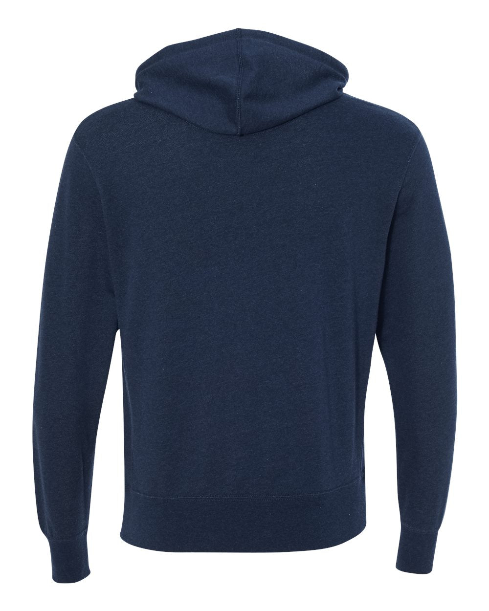 Unisex Midweight French Terry Hooded Sweatshirt - Back - B81576652 - Navy Heather