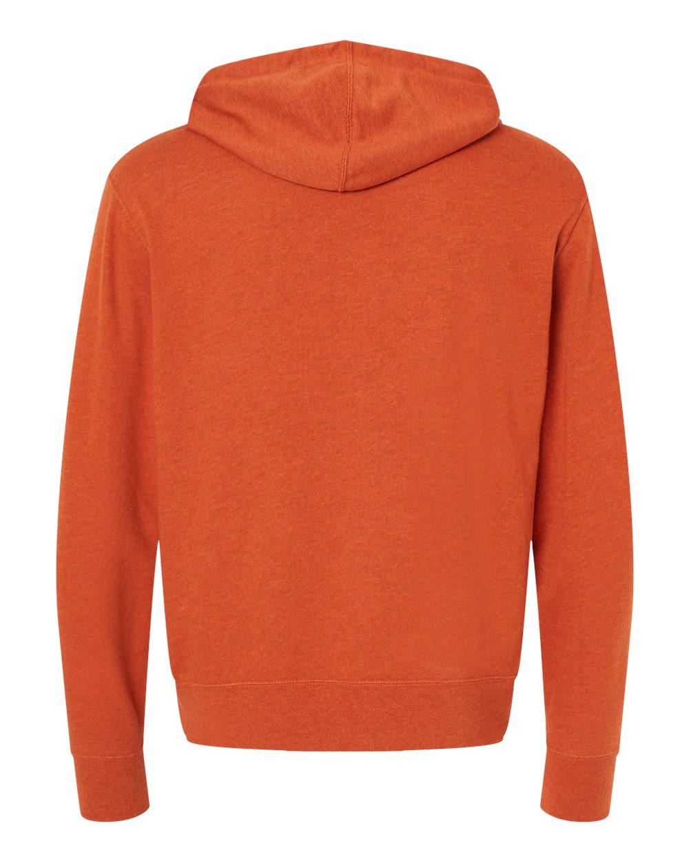 Unisex Midweight French Terry Hooded Sweatshirt - Back - B81576662 - Burnt Orange Heather