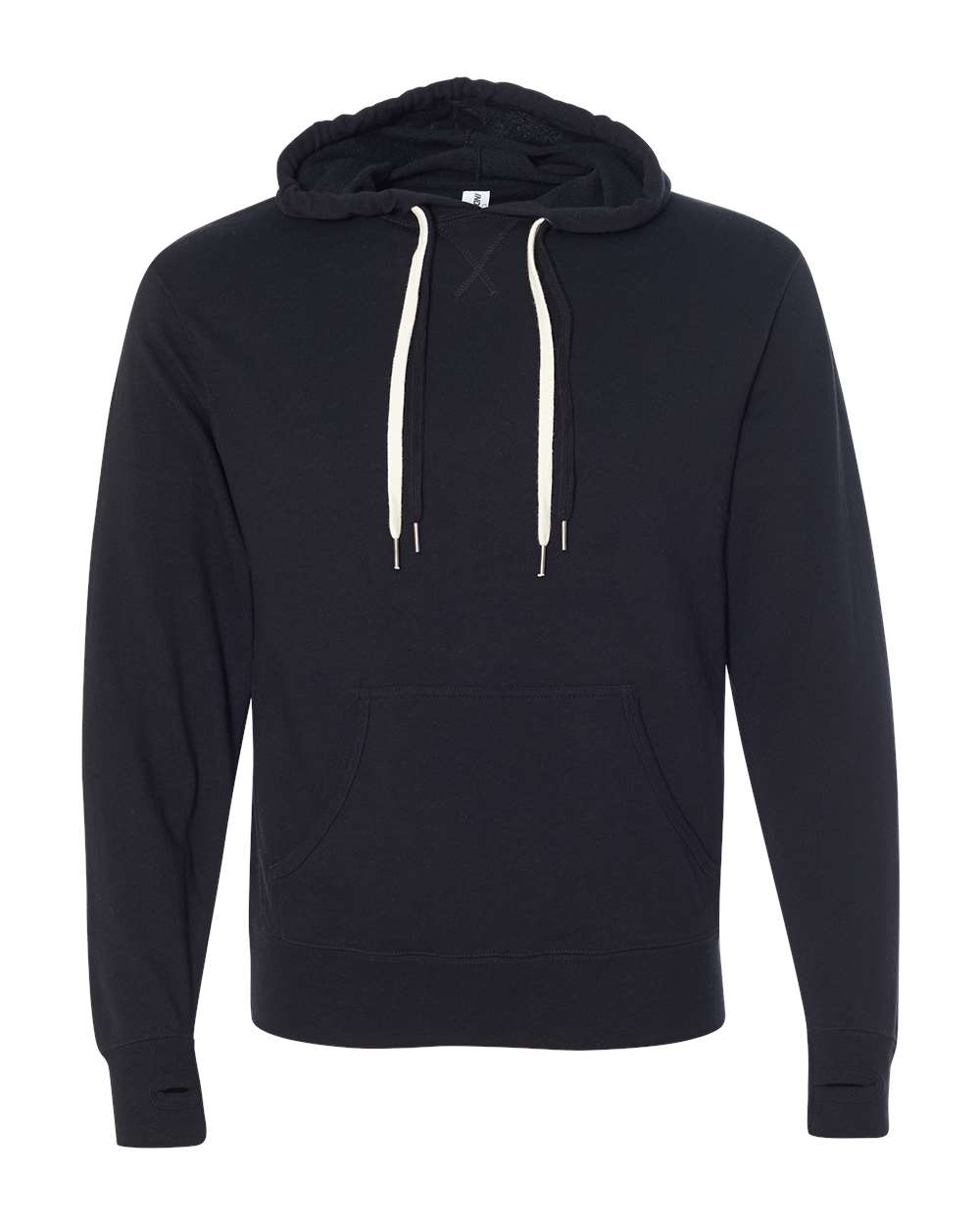 Unisex Midweight French Terry Hooded Sweatshirt - Front - B81576502 - Black