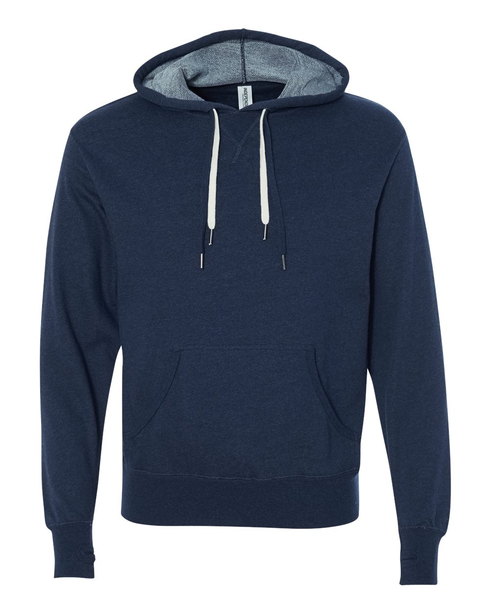 Unisex Midweight French Terry Hooded Sweatshirt - Front - B81576652 - Navy Heather