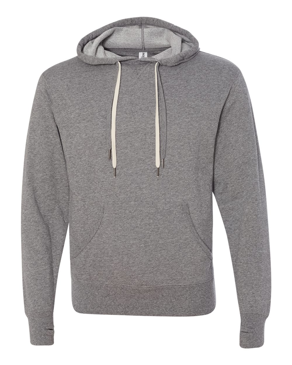 Unisex Midweight French Terry Hooded Sweatshirt - Front - B81576902 - Salt & Pepper