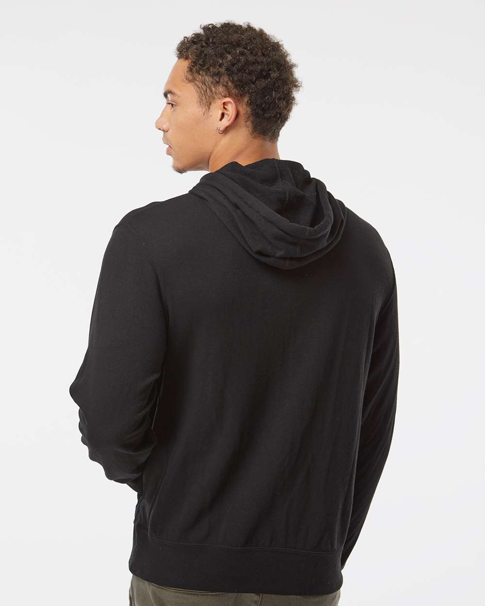 Unisex Midweight French Terry Hooded Sweatshirt - OnModelBack - B81576502 - Black