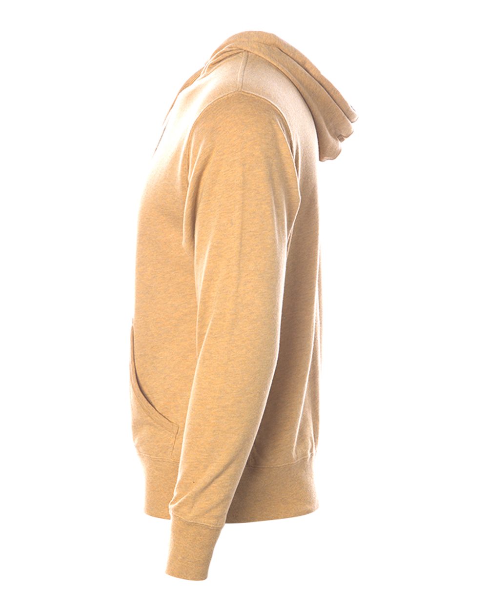 Unisex Midweight French Terry Hooded Sweatshirt - Side - B81576122 - Golden Wheat Heather