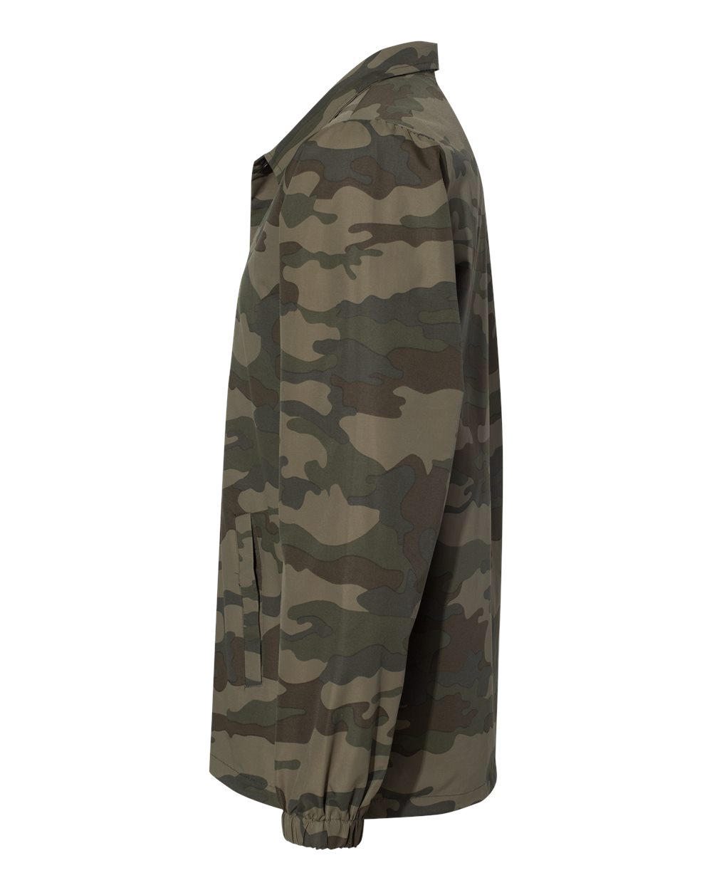 Men's Water-Resistant Windbreaker Coach’s Jacket - DirectSide - B20876622 - Forest Camo