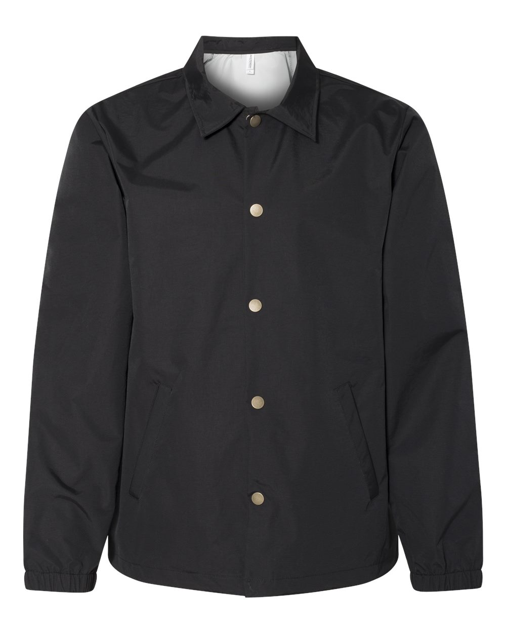 Men's Water-Resistant Windbreaker Coach’s Jacket - Front - B20876502 - Black