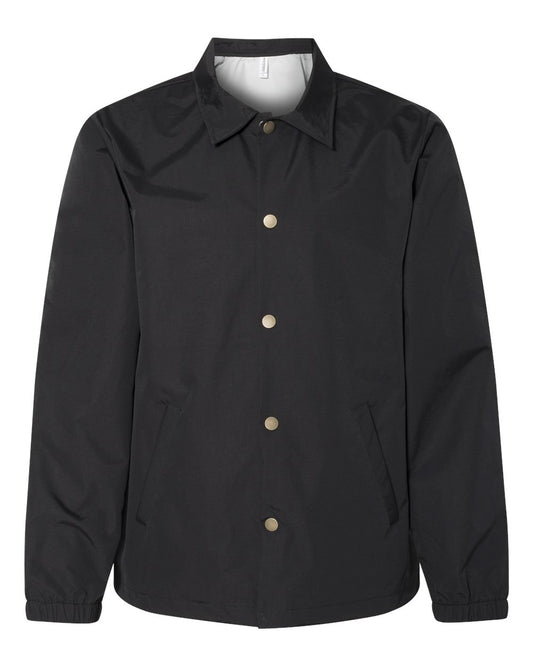 Men's Water-Resistant Windbreaker Coach’s Jacket - Front - B20876502 - Black