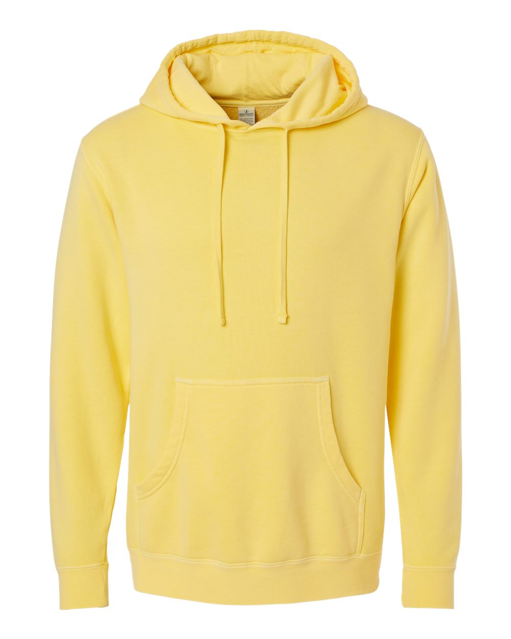 Unisex Midweight Pigment-Dyed Hooded Sweatshirt - Front - B22176282 - Pigment Yellow