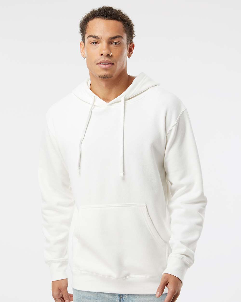 Unisex Midweight Pigment-Dyed Hooded Sweatshirt - OnModelFront - B22176012 - Prepared For Dye