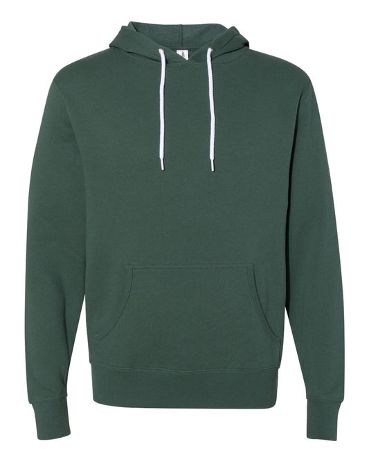 Unisex Lightweight Hooded Sweatshirt - Front - B19976232 - Alpine Green