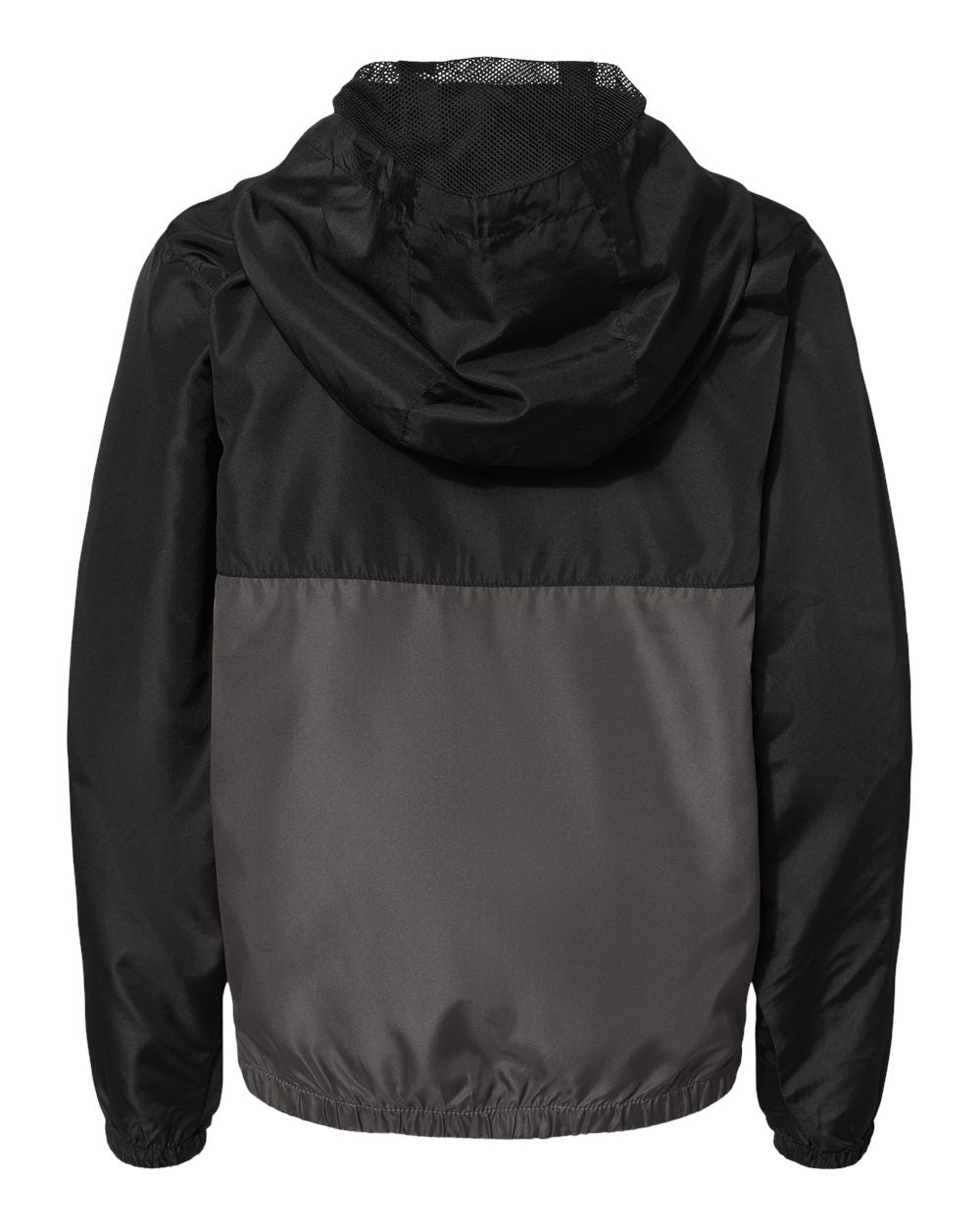 Youth Lightweight Windbreaker Full-Zip Jacket - Back - B36876512 - Black/ Graphite