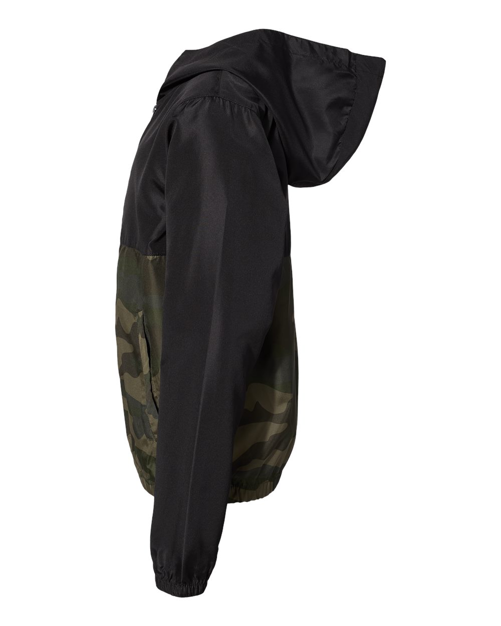 Youth Lightweight Windbreaker Full-Zip Jacket - DirectSide - B36876612 - Black/ Forest Camo