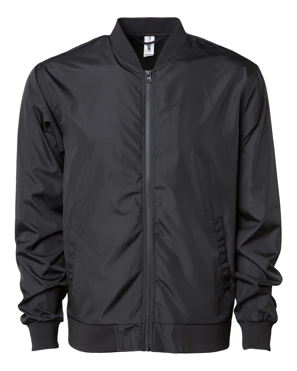 Unisex Lightweight Bomber Jacket - Front - B35076503 - Black