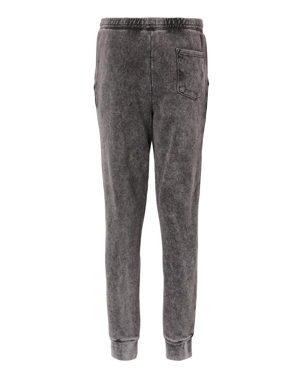 Unisex Mineral Wash Fleece Sweatpants - Back - B02076502 - Black