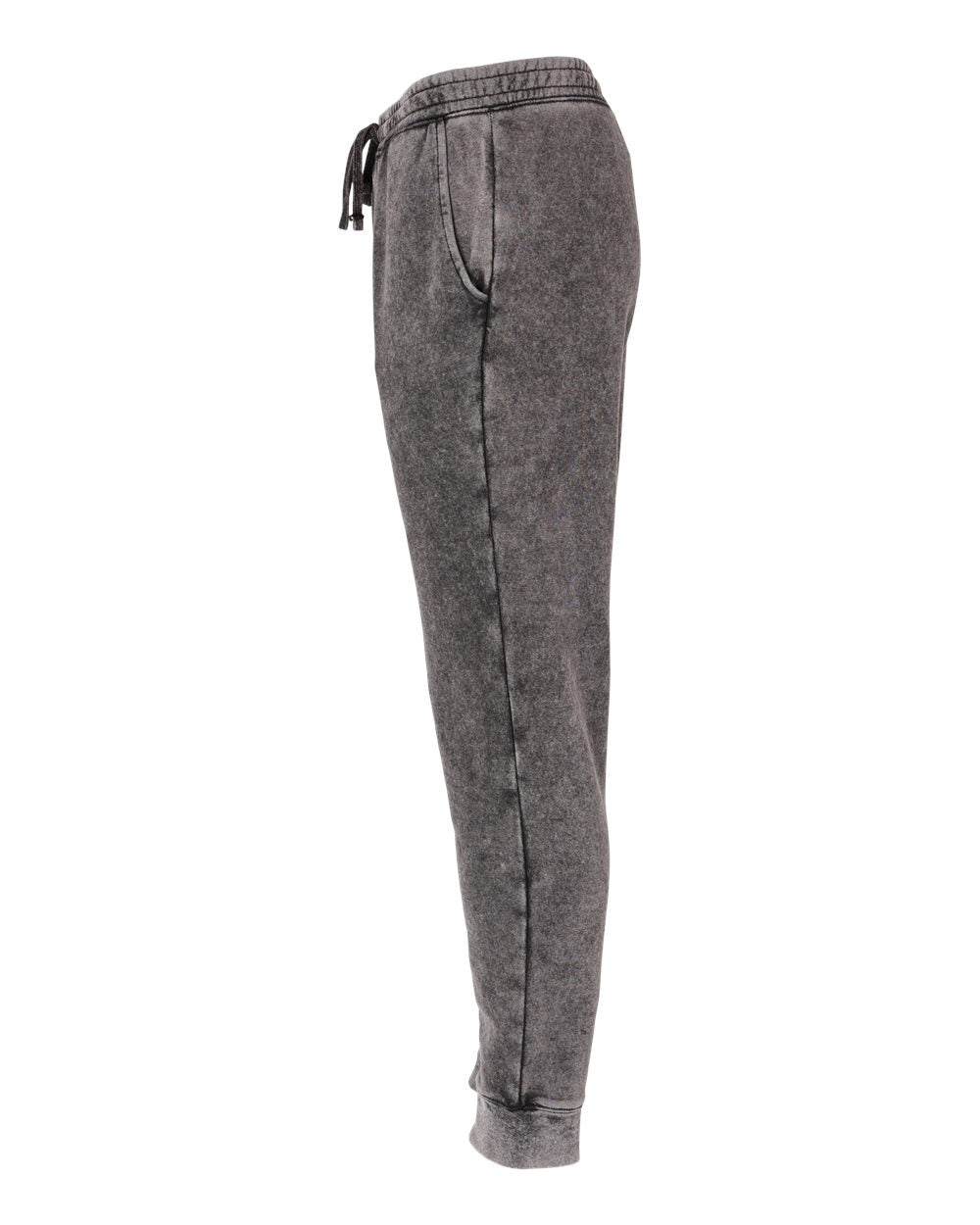 Unisex Mineral Wash Fleece Sweatpants - DirectSide - B02076502 - Black