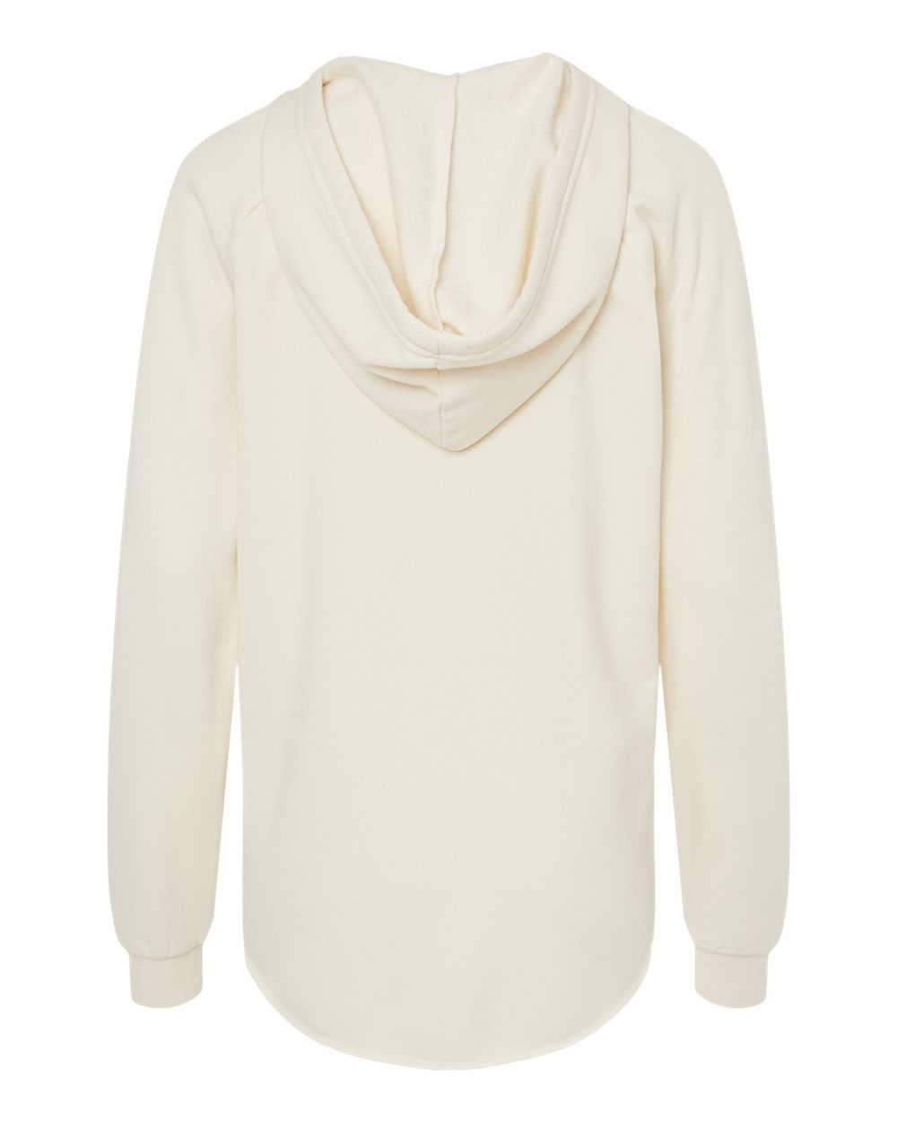 Women’s Lightweight California Wave Wash Hooded Sweatshirt - Back - B26776242 - Bone