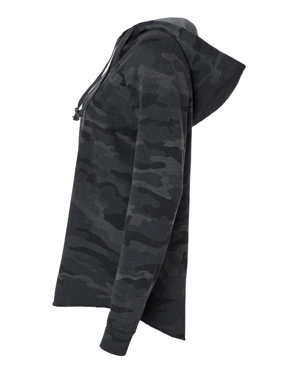 Women’s Lightweight California Wave Wash Hooded Sweatshirt - DirectSide - B26776972 - Black Camo Heather